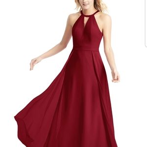 Burgundy Azazie bridesmaid dress